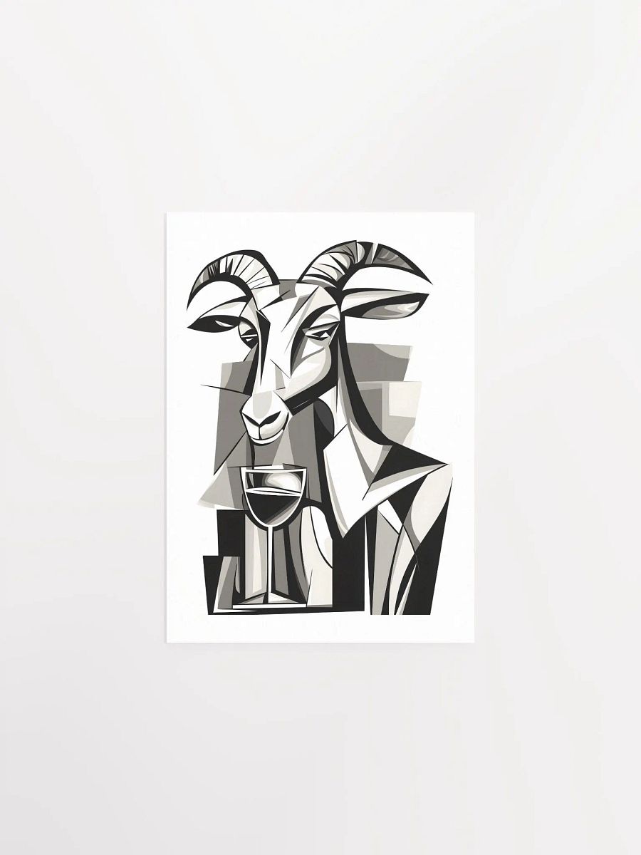 Abstract Goat and Wine Glass Poster product image (1)