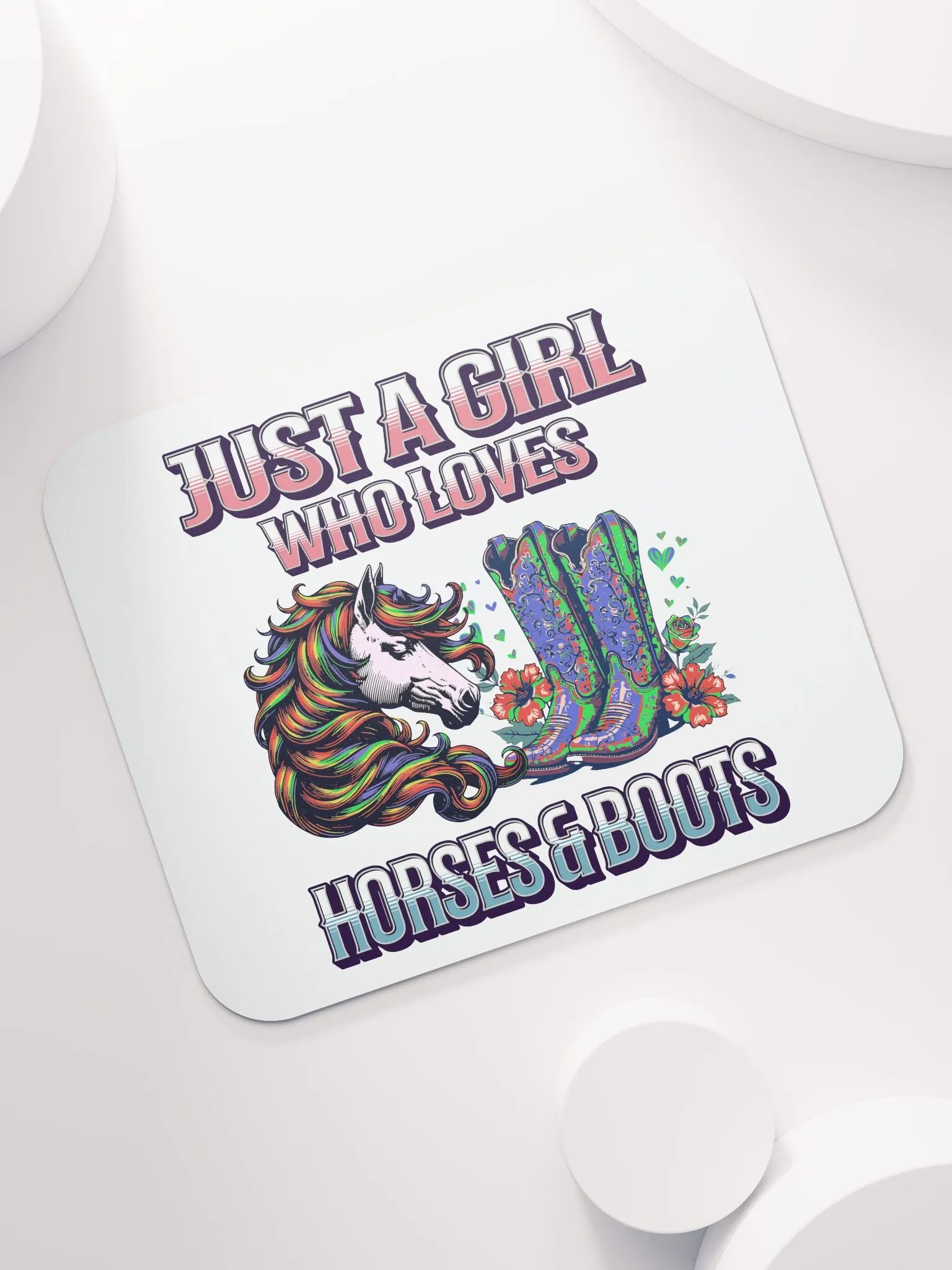 Just A Girl Who Loves Horses And Boots Mouse Pad product image (5)