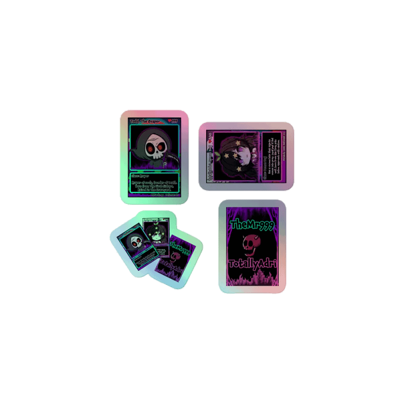 The Reaper & Demon Dog Holographic Large 4-Pack Stickers