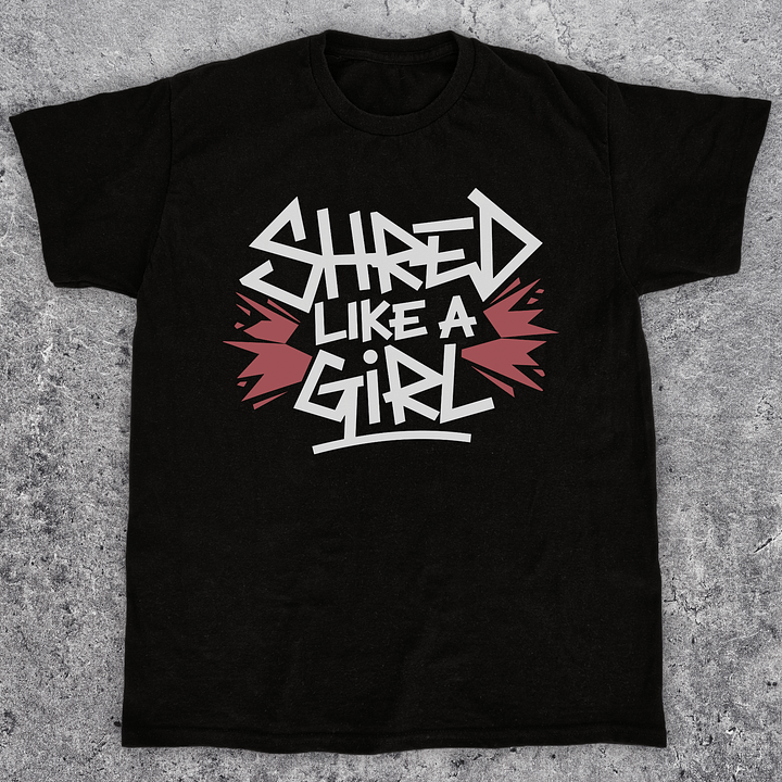 Shred like a girl, Skateboarding t-shirt for girls, Women's T-shirt product image (1)