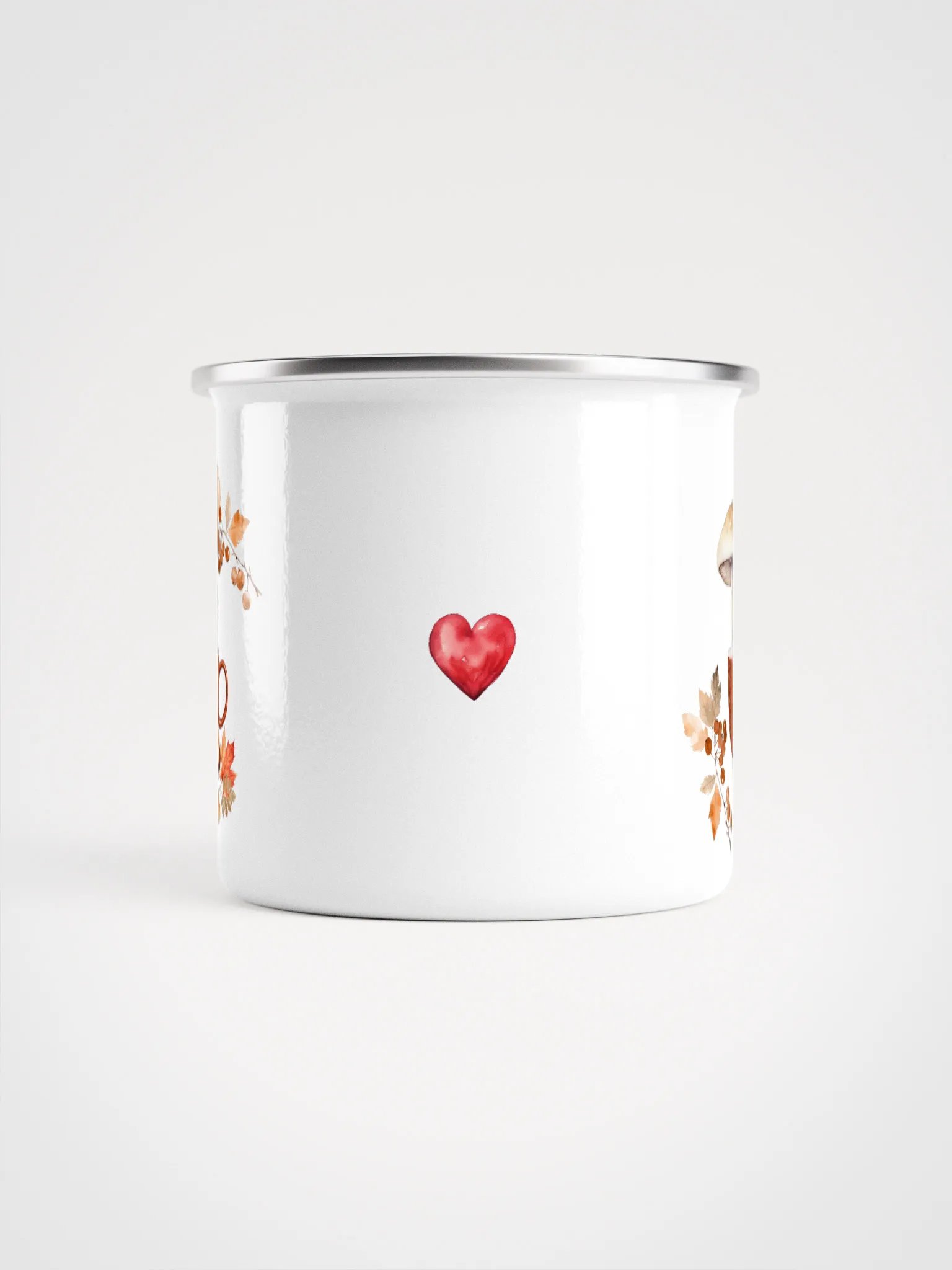 Autumn Adventure MOUSE - Enamel Mug - Herbstliche Tasse mit niedlicher Maus product image (3)