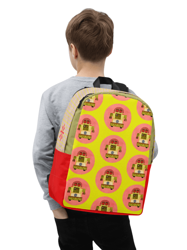 Roller-Egg the Robot - Backpack in Lime and Spots product image (1)