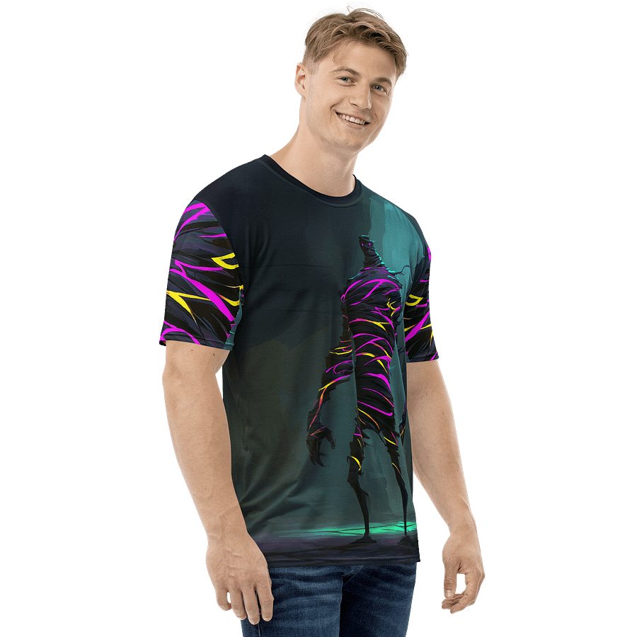 Neon Sentinel Men’s Graphic Tee product image (4)