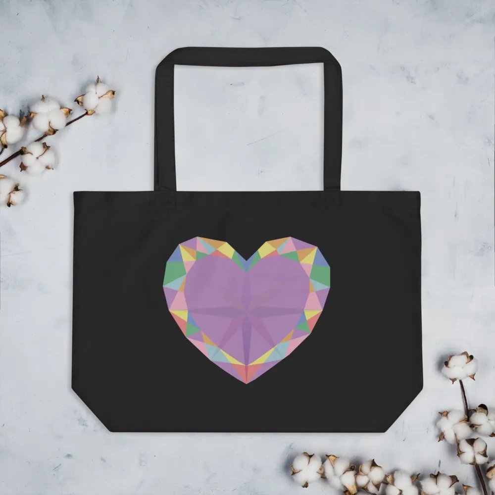 Crystal Pride Heart Cotton Tote Bag product image (5)