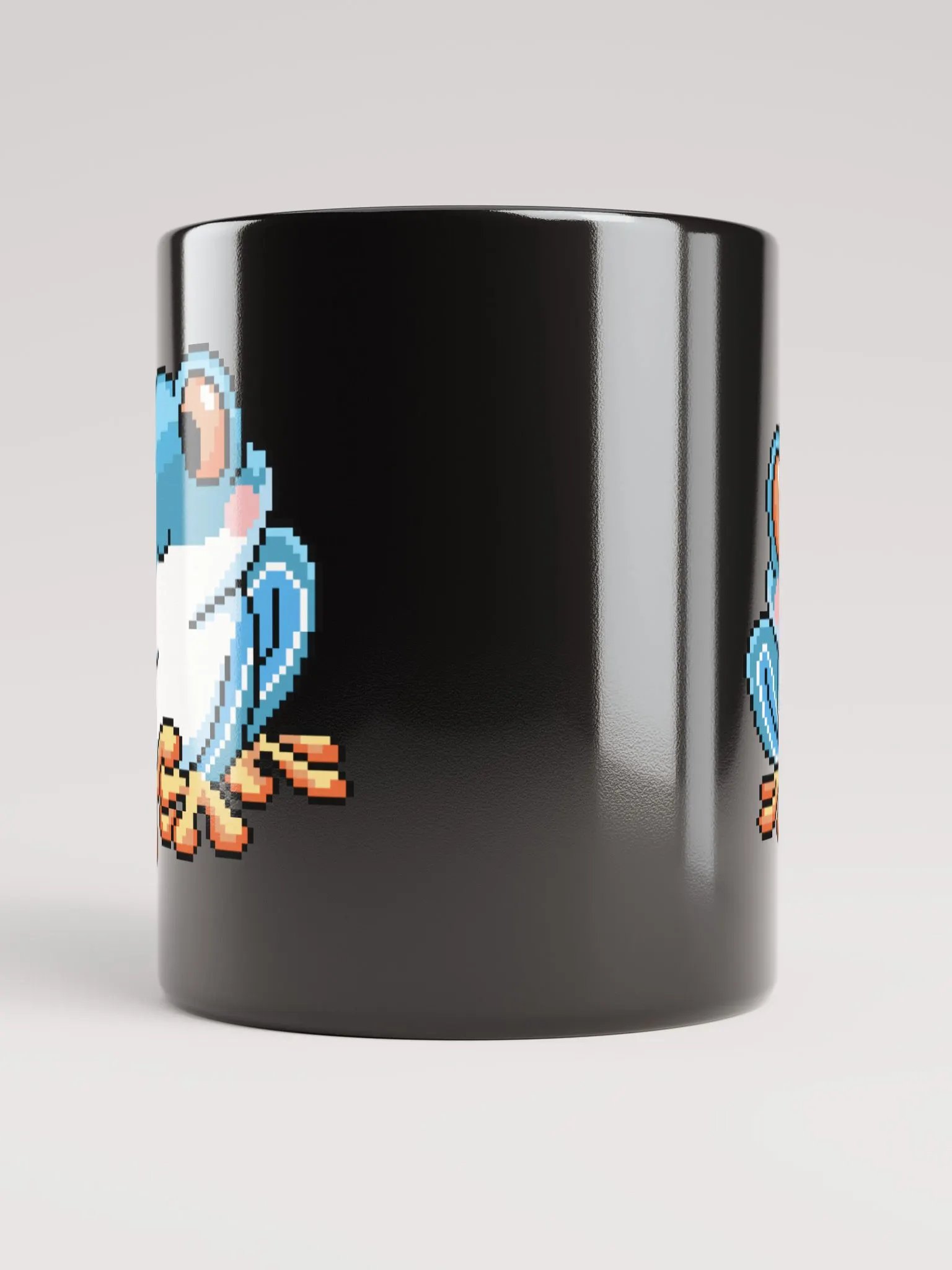 Light Blue Rip the Frog Black Glossy Mug product image (3)