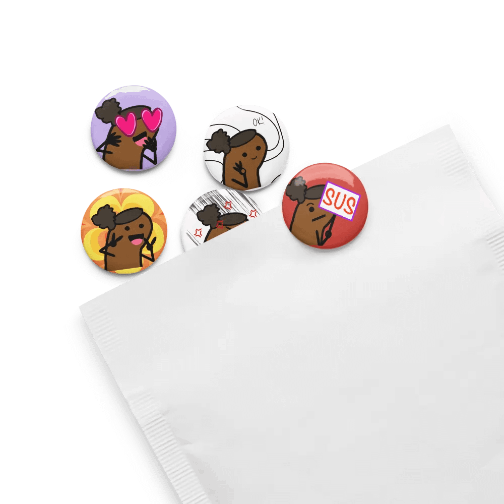 Lovely Mawnster Emote Pin Button Set product image (7)