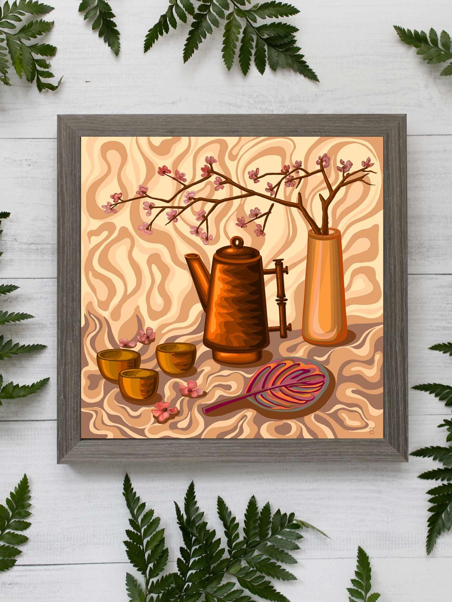 Blossom Brew Canvas Art - Coffee Shop No. 4 product image (100)