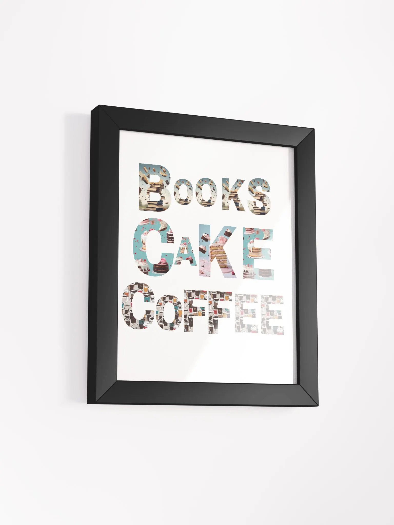 Books Cake Coffee - Framed Poster Print product image (55)