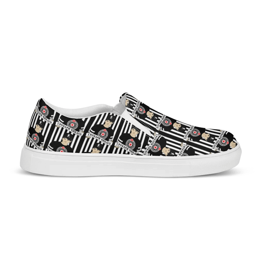 Grobari Čikago KK Partizan Women's Slip-On Canvas Shoes product image (11)