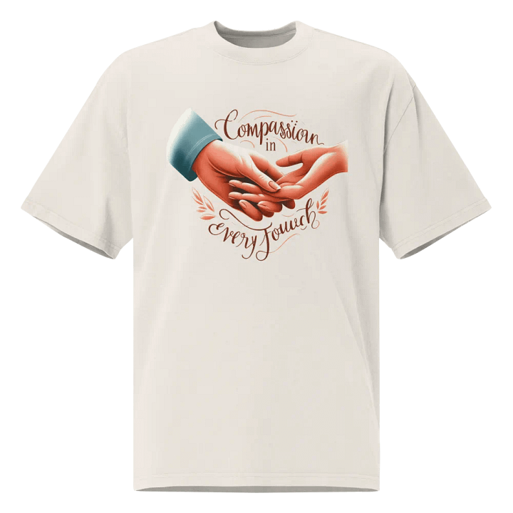 Compassion in Every Touch Oversized Faded T-Shirt product image (3)