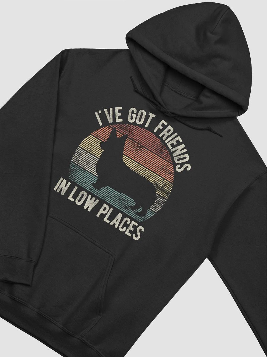 I've Got Friends in Low Places Pembroke Welsh Corgi Hooded Sweatshirt | Funny Hoodie for Corgi Paw-rents product image (6)