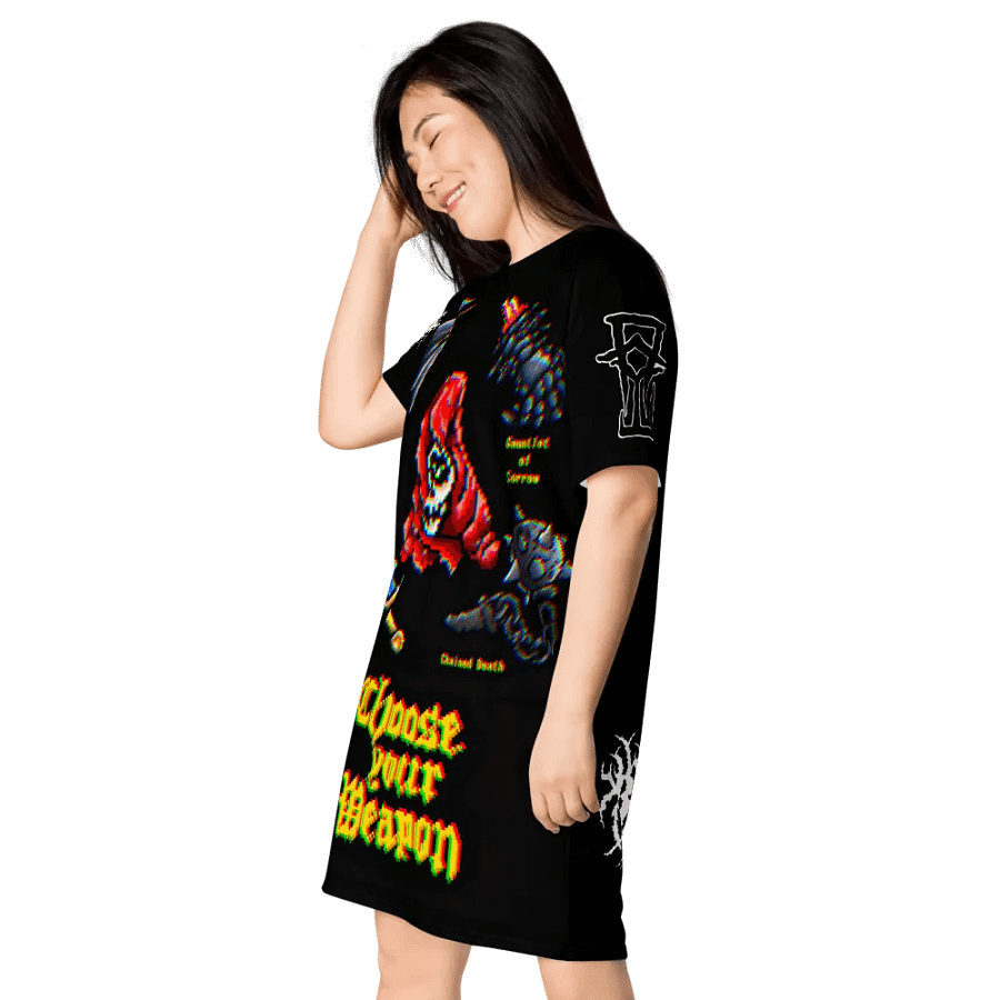 Choose Your Weapon Pixel-Art T-Shirt Dress product image (11)
