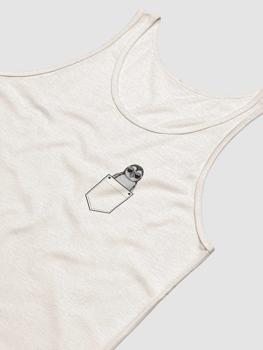 Pipping the Playful Penguin | Pocket Companion | Unisex Tank Top | Always Remember to Embrace Joy product image (12)