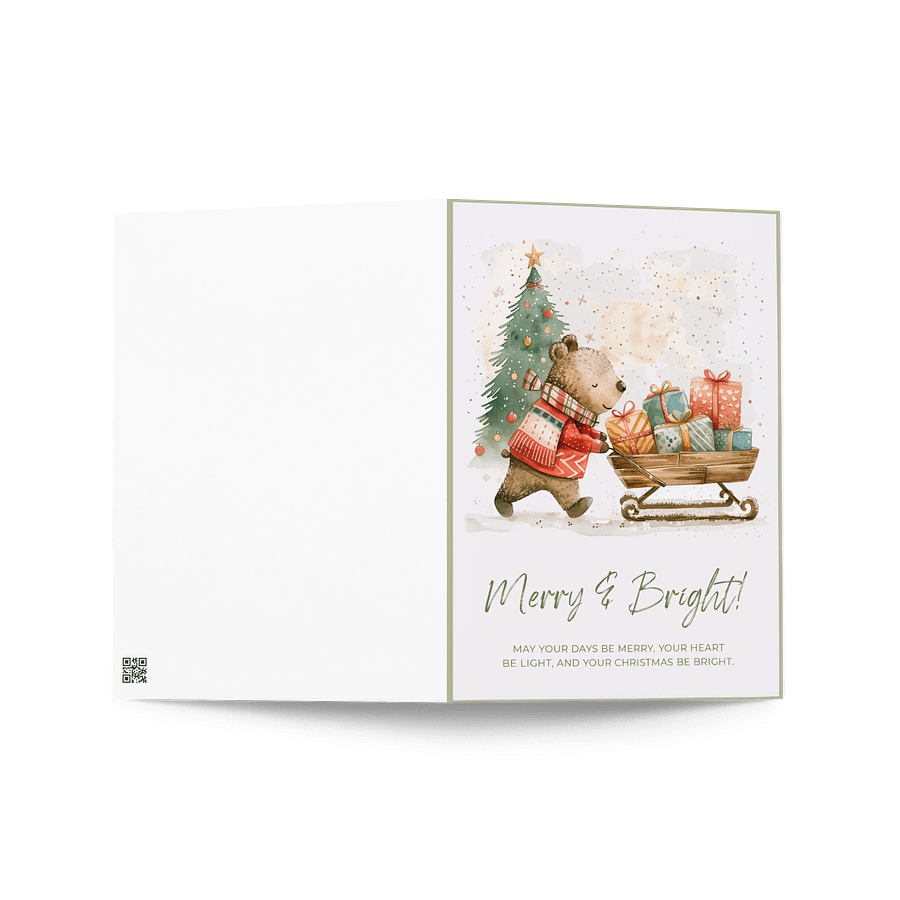 Merry & Bright Bear Holiday Card product image (5)