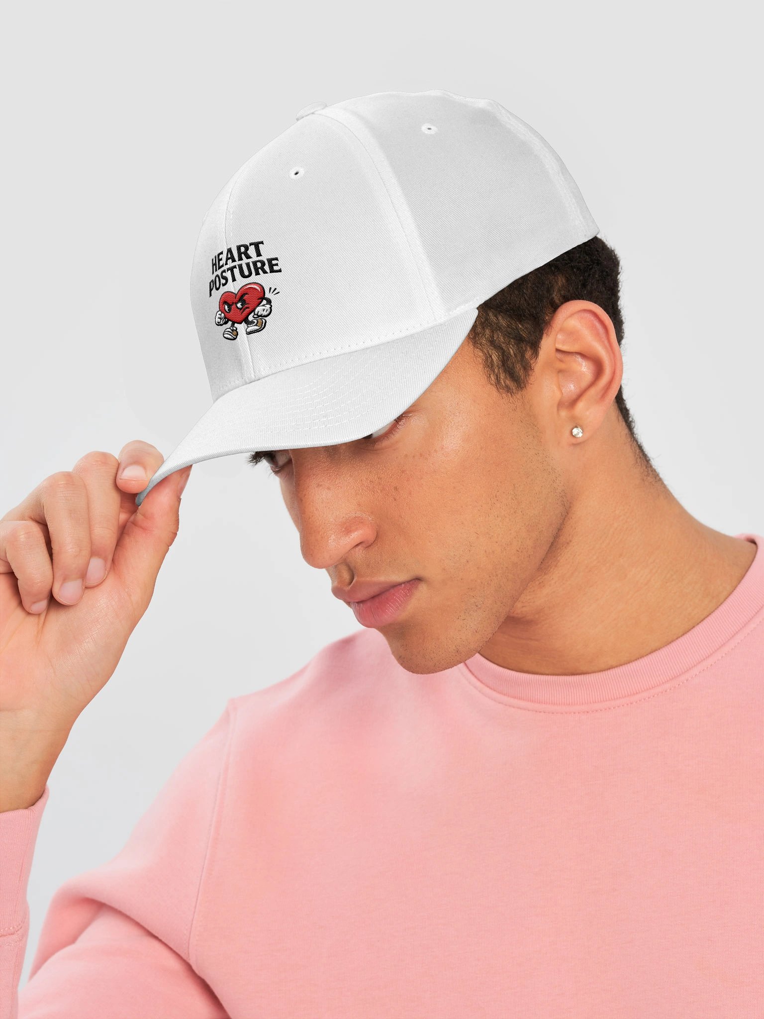 HEART POSTURE STITCH FITTED CAP product image (12)