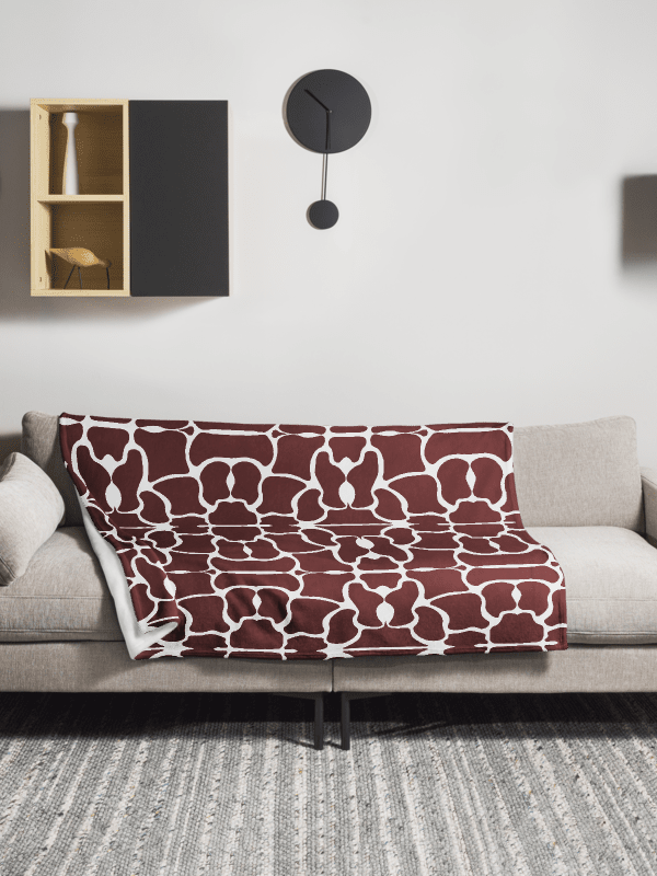 Brown Brick Mosaic Throw Blanket product image (4)