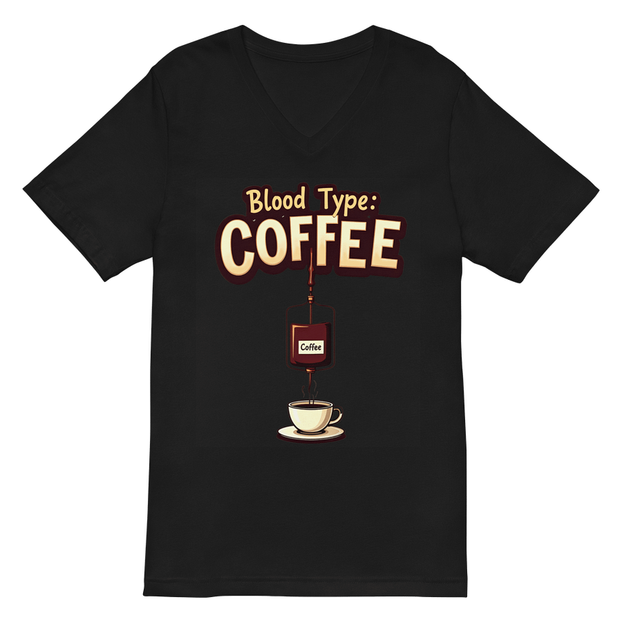 Coffee Blood Type IV Bag V-Neck Tee product image (3)