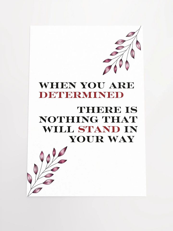 Determined Motivational Quote Poster product image (1)