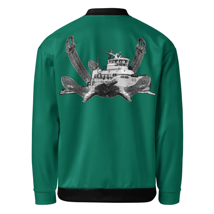 Twin Anchor Titan tug Teal Bomber Jacket product image (3)