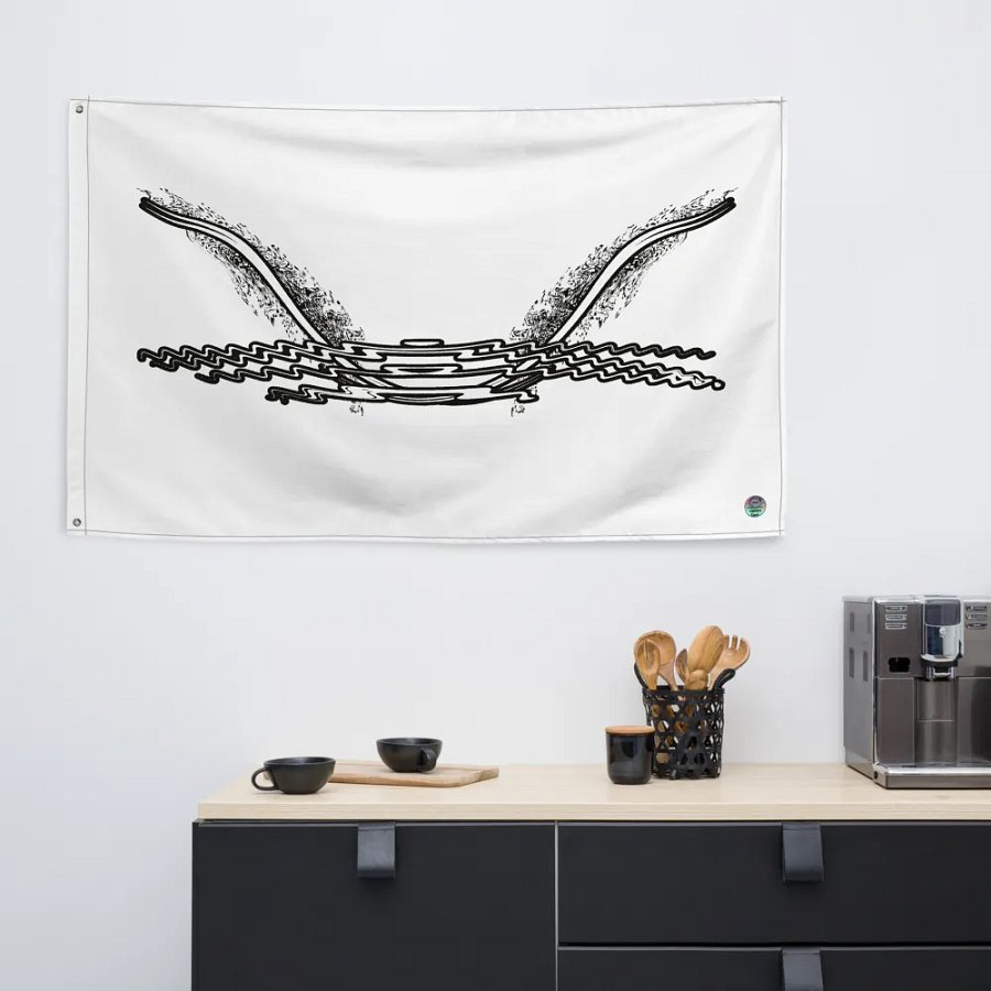 Flag - White - HApex Gear White Logo product image (6)