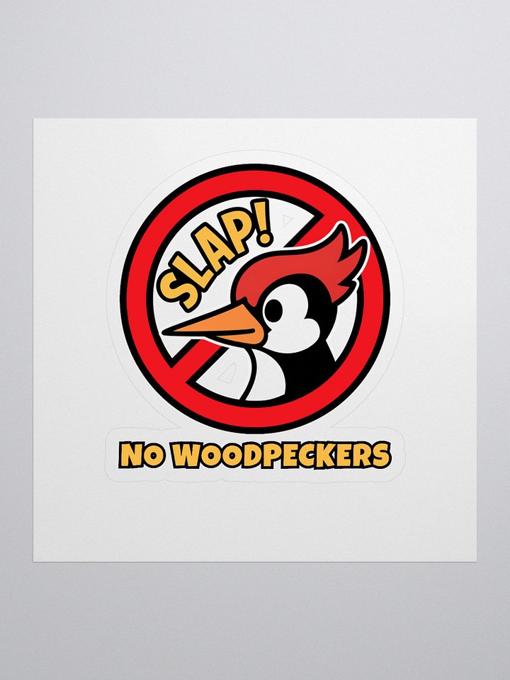 No Woodpeckers Sticker product image (1)