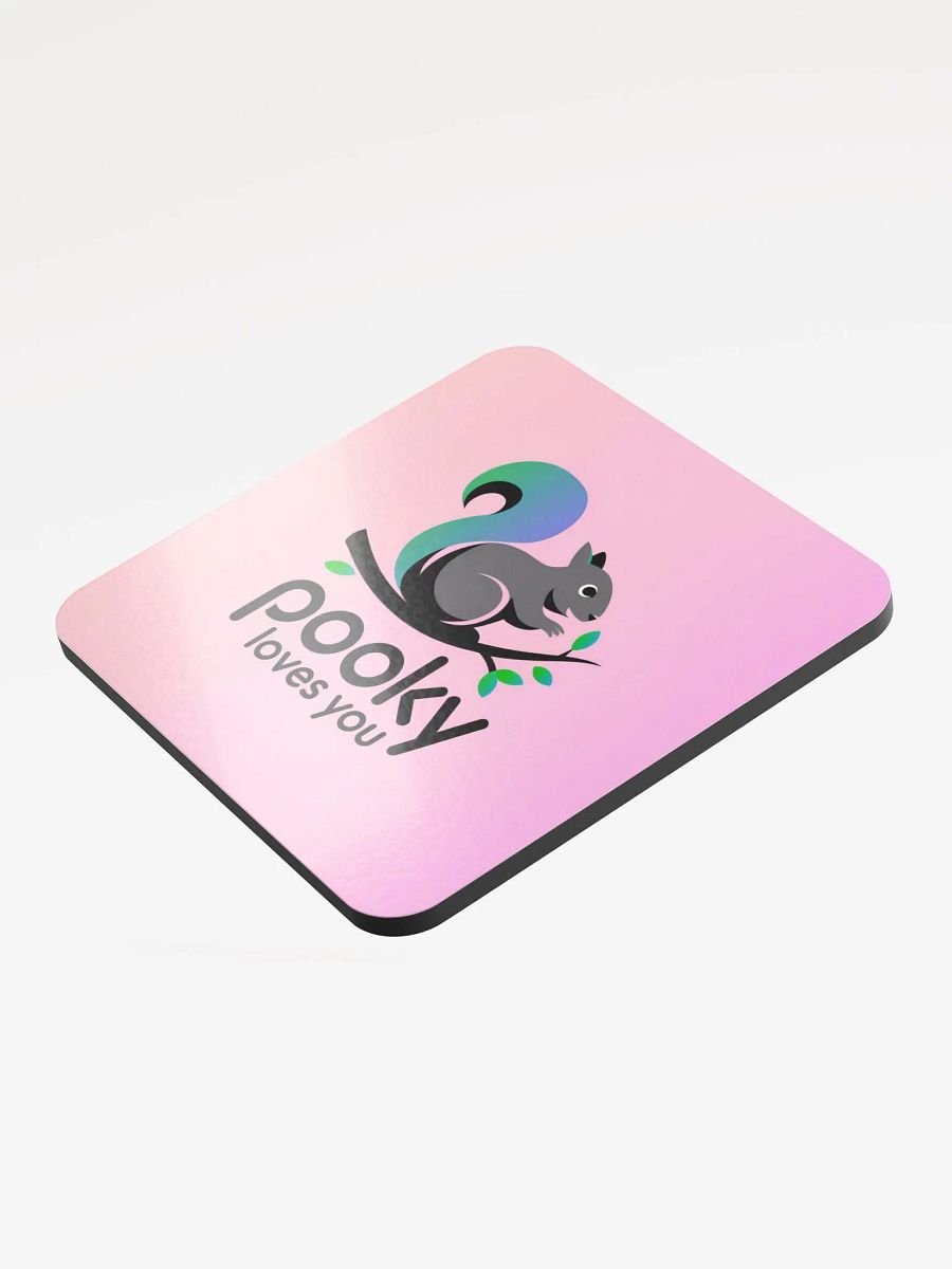 Coaster or micro art piece: stylized pooky loves you pink product image (3)