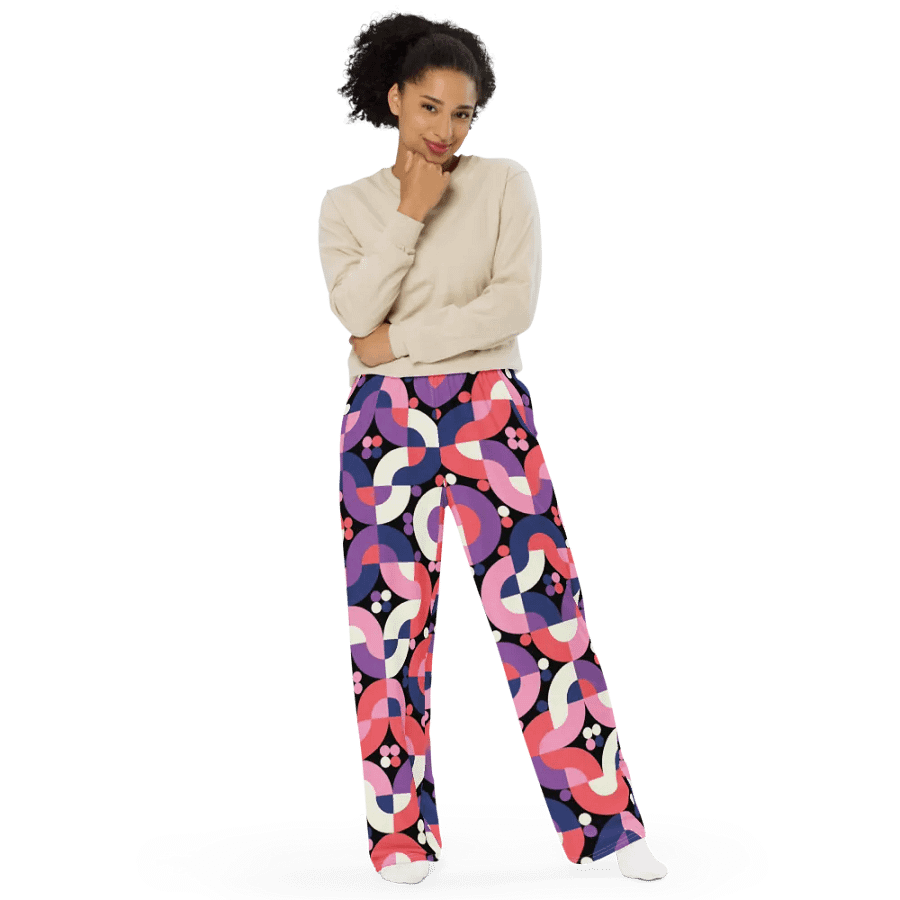 BUIII Retro Harmony: Amethyst Dawn Wide-Leg Pants product image (9)