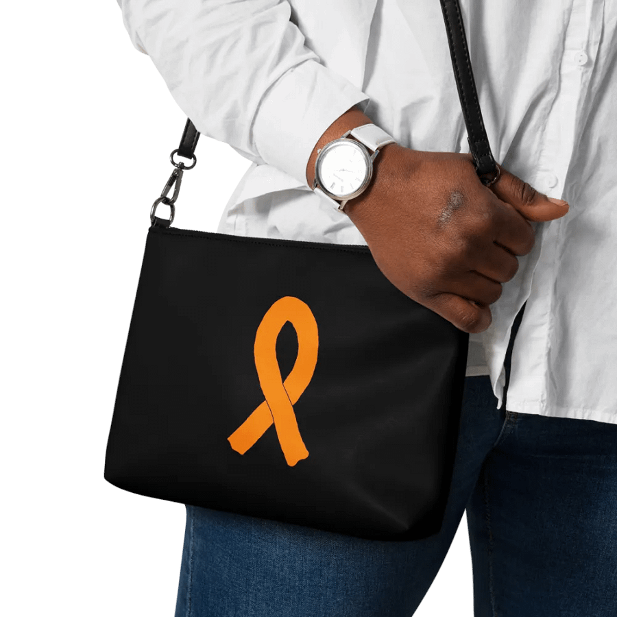 Crossbody Bag - Black - Cancer Awareness Orange Ribbon product image (11)