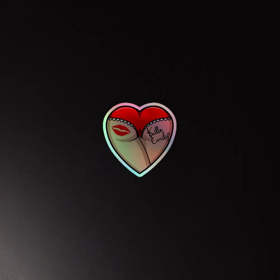 RED HEART BUTT STICKER product image (4)