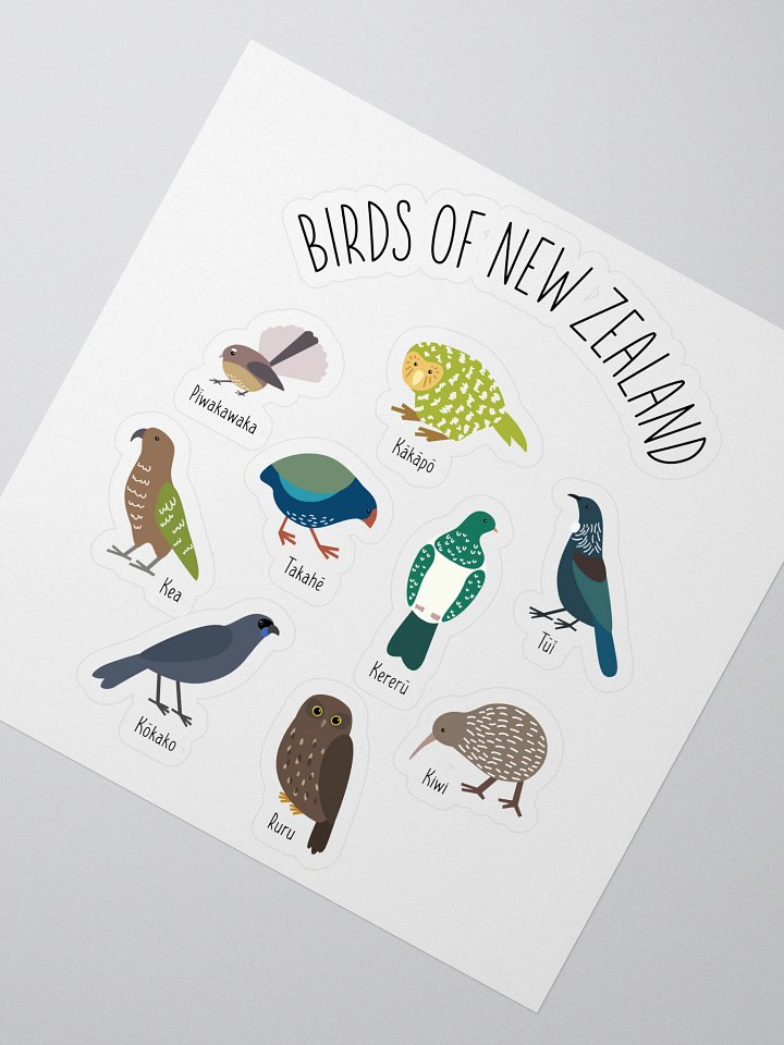 Birds of New Zealand Sticker Sheet product image (2)