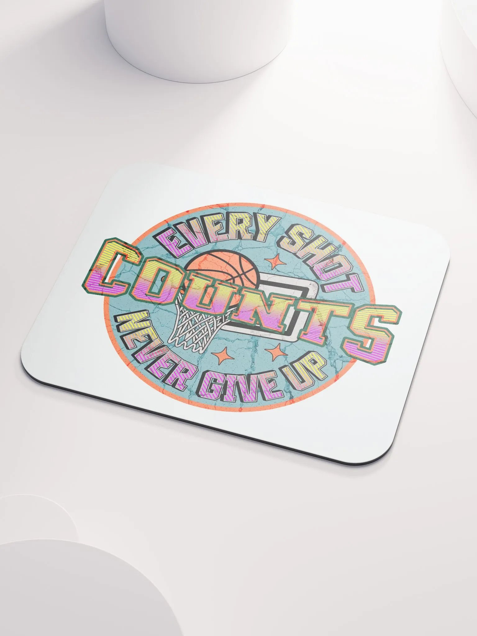 Every Shot Counts Basketball Hoops of Inspiration Mouse Pad product image (3)