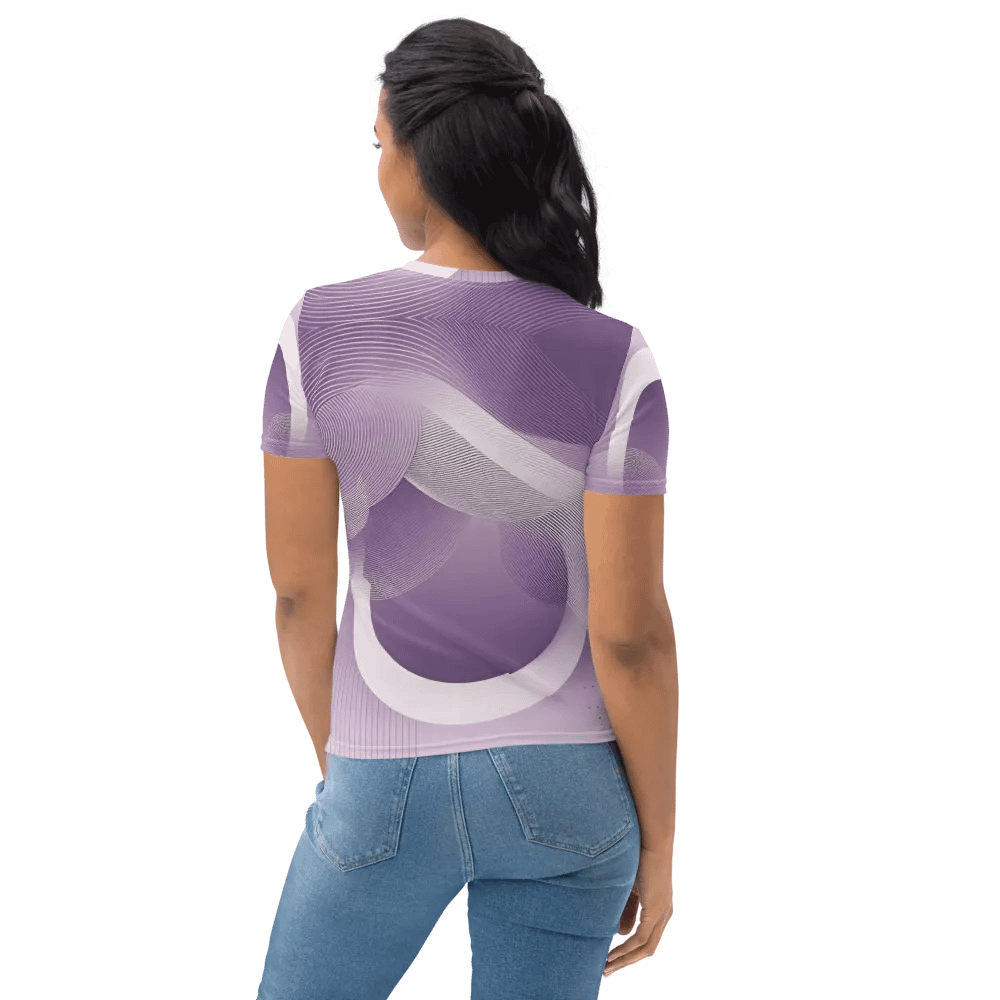 Women's Full-Print-10 Violet Glitch Tee product image (5)