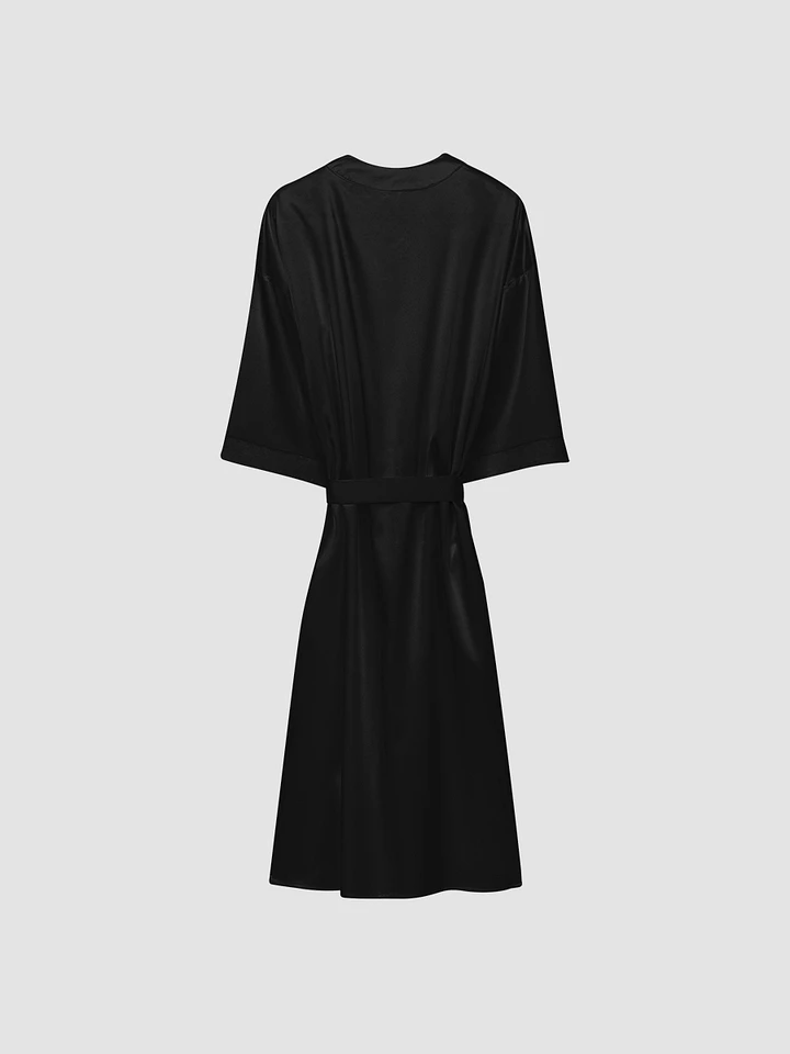 Virgo White on Black Satin Robe product image (2)