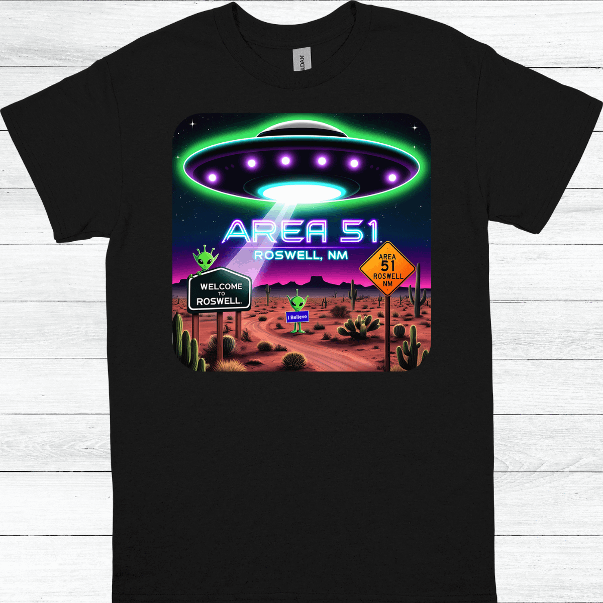 Area 51 Roswell New Mexico Souvenir Travel Parody T-Shirt product image (1)