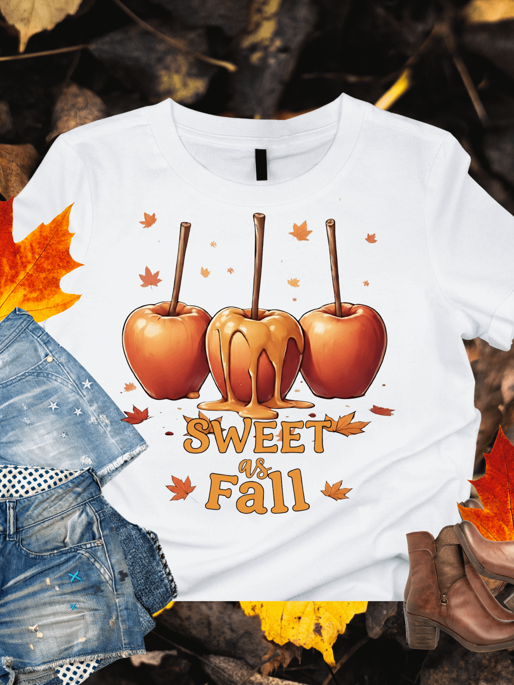 Caramel Apple Sweet and Fall Delight T-Shirt product image (1)