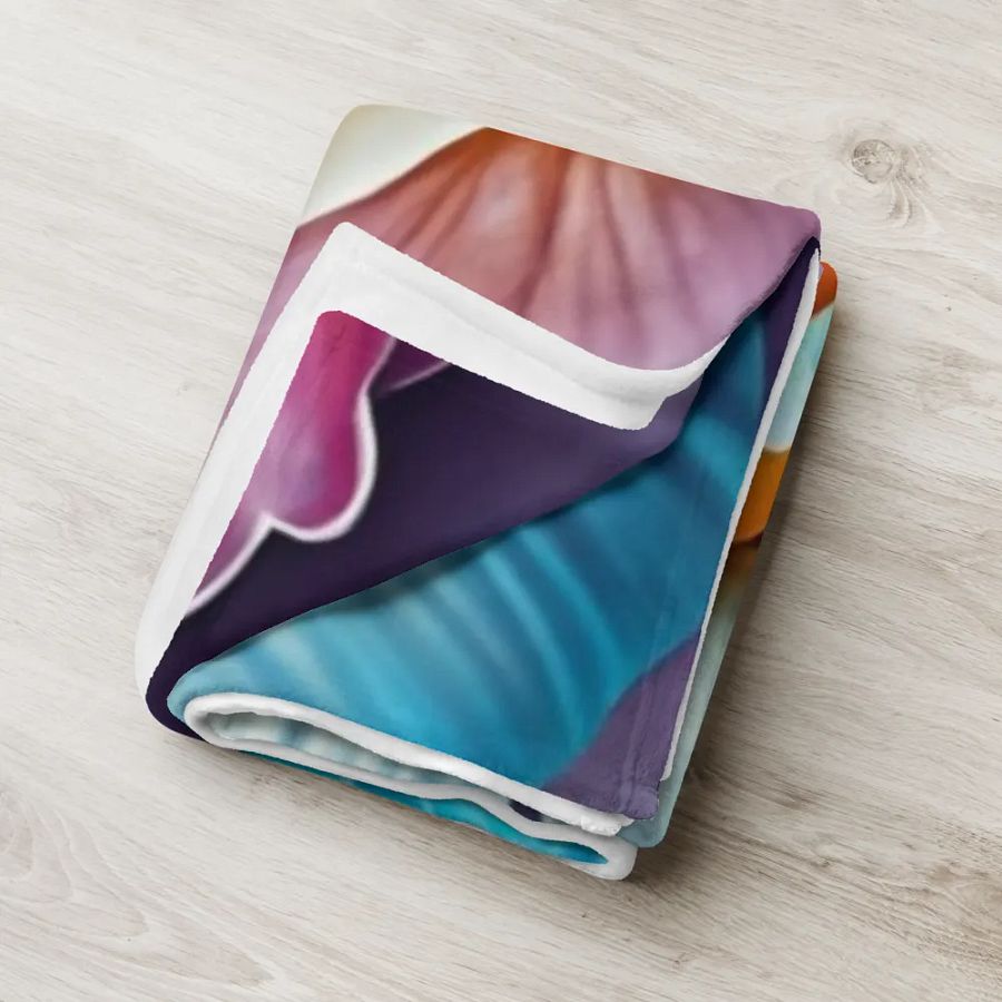 Exotic Colorful Rose Throw Blanket product image (7)
