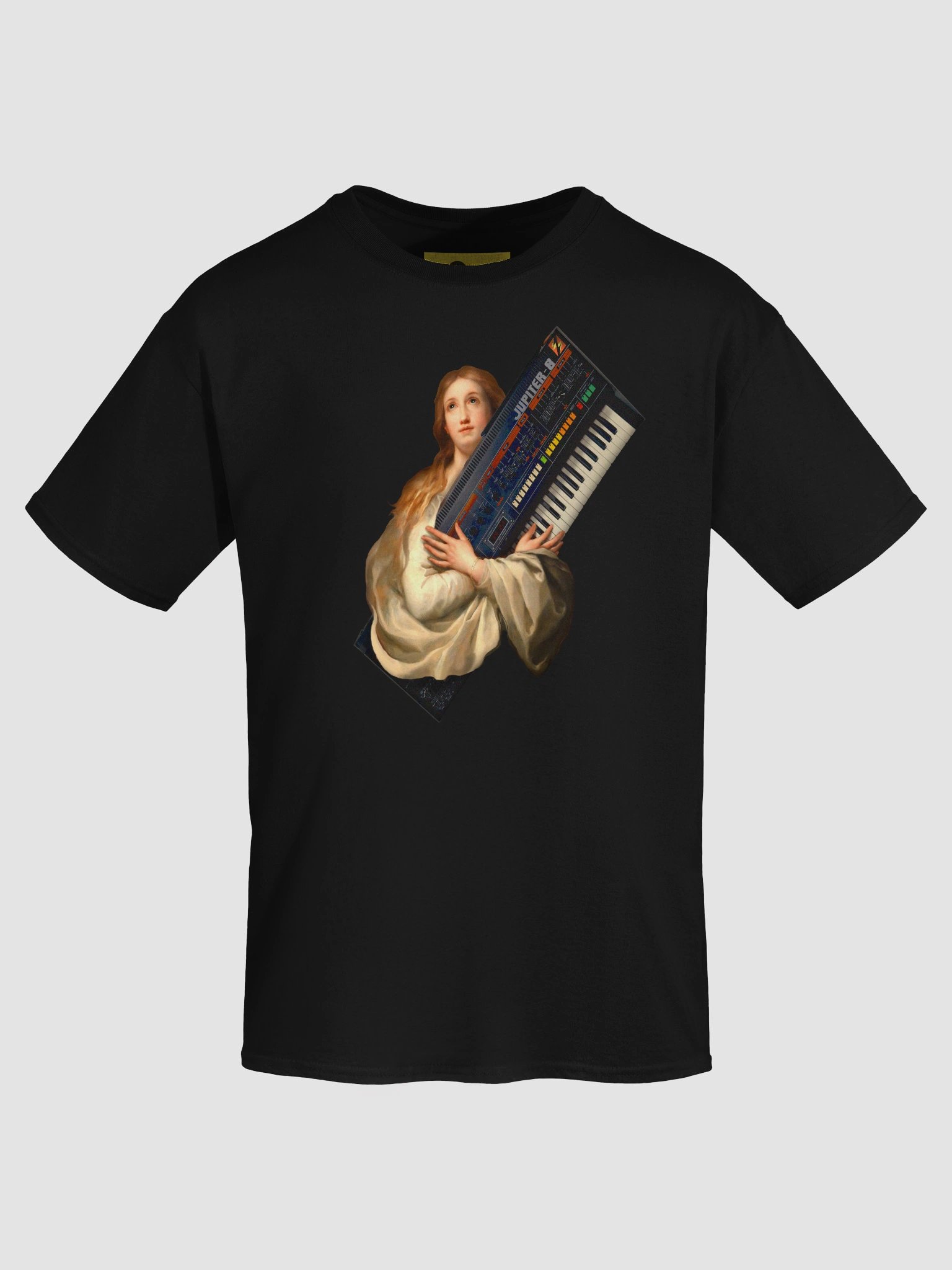 The Immaculate Jupiter Conception (Roland Jupiter 8) by Frank Fonik, Techno EDM Unisex t-shirt product image (7)