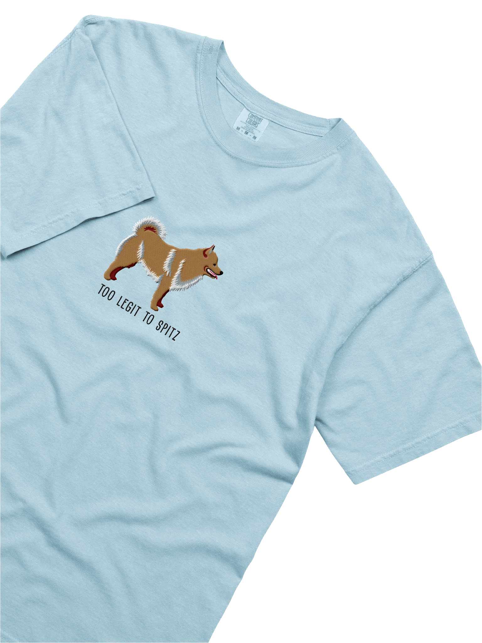 Too Legit to Spitz T-Shirt(Embroidered) of a Schipperke(Tan) product image (55)