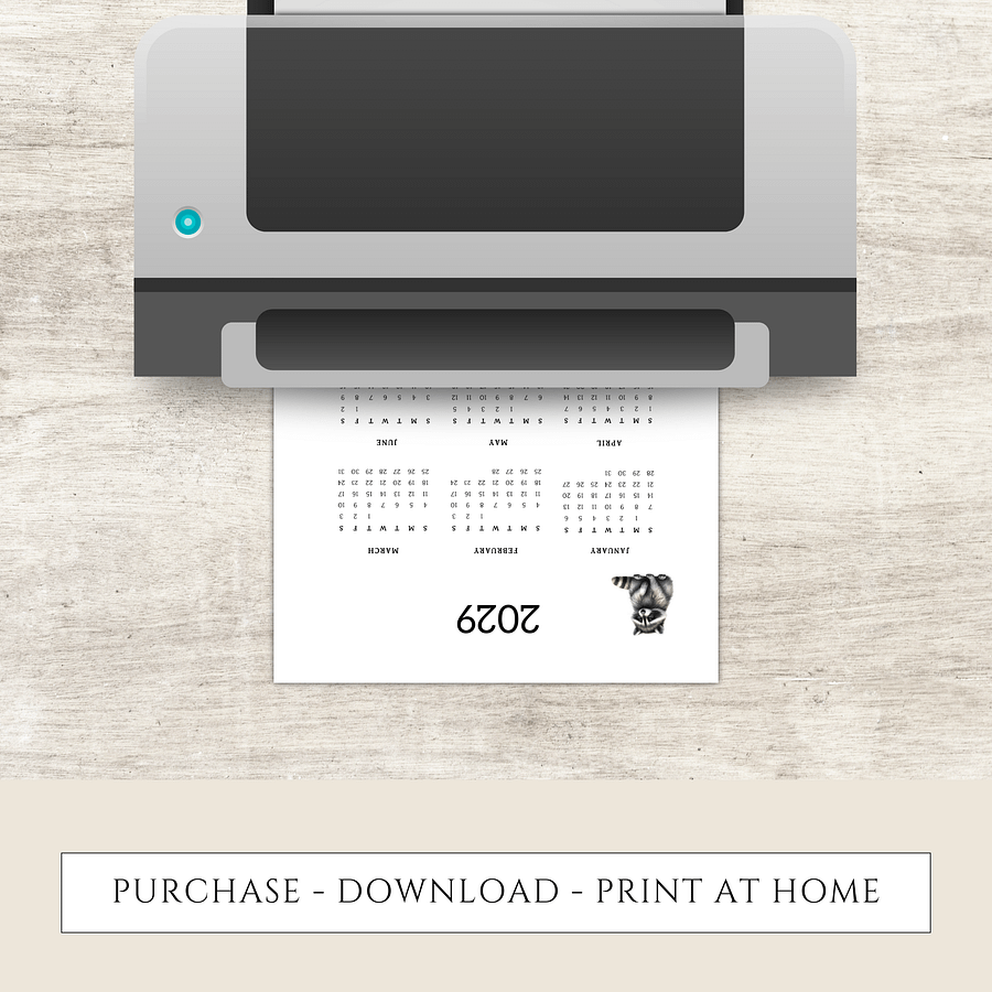 Six-year Printable Calendar Pages: Woodland Creatures product image (10)