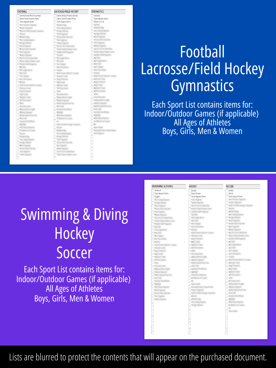 Sports Packing List - Tournaments, Games & Competitions product image (4)