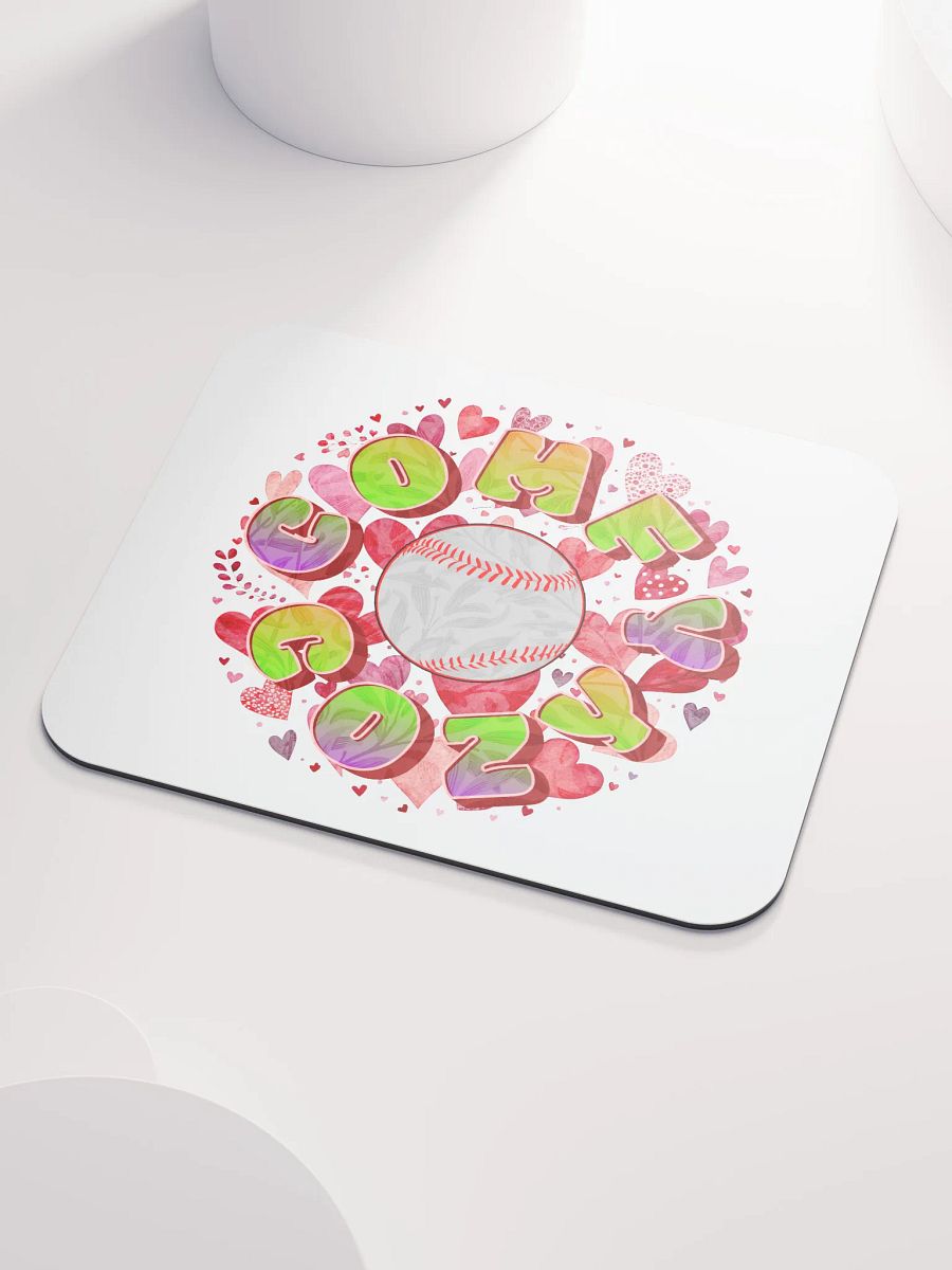 Comfy Cozy Baseball Playful Heartfelt Mouse Pad product image (3)