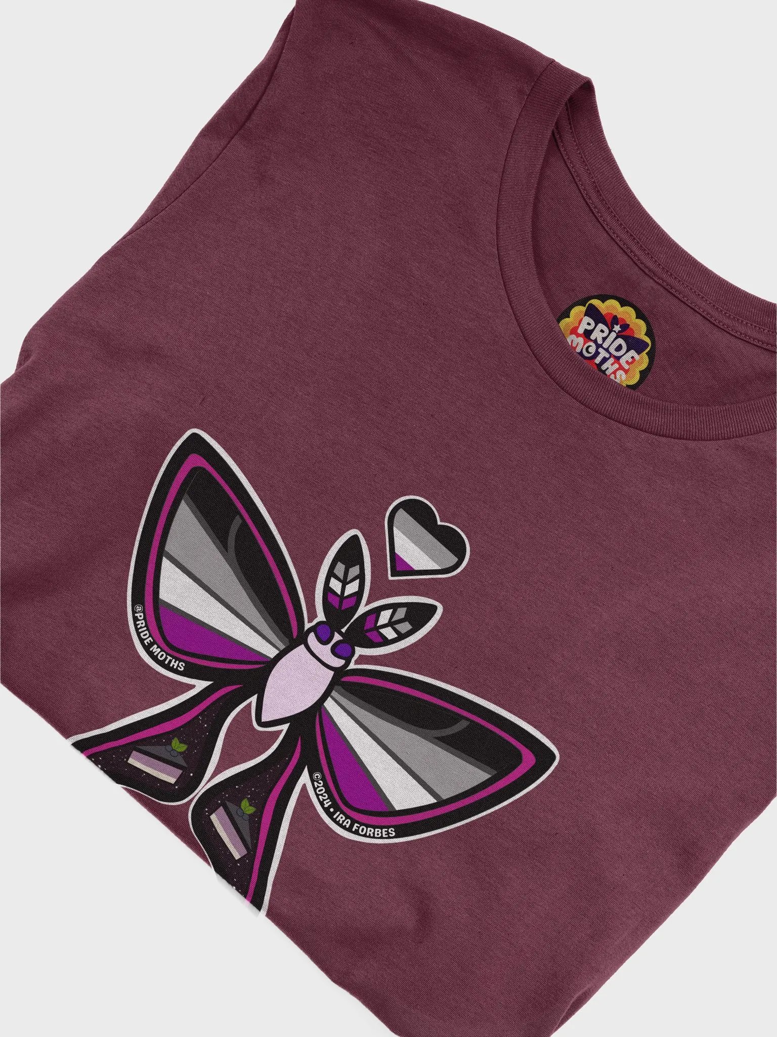 № 5 | ASEXUAL PRIDE MOTH | SHORT SLEEVE TEE | T-SHIRT product image (5)