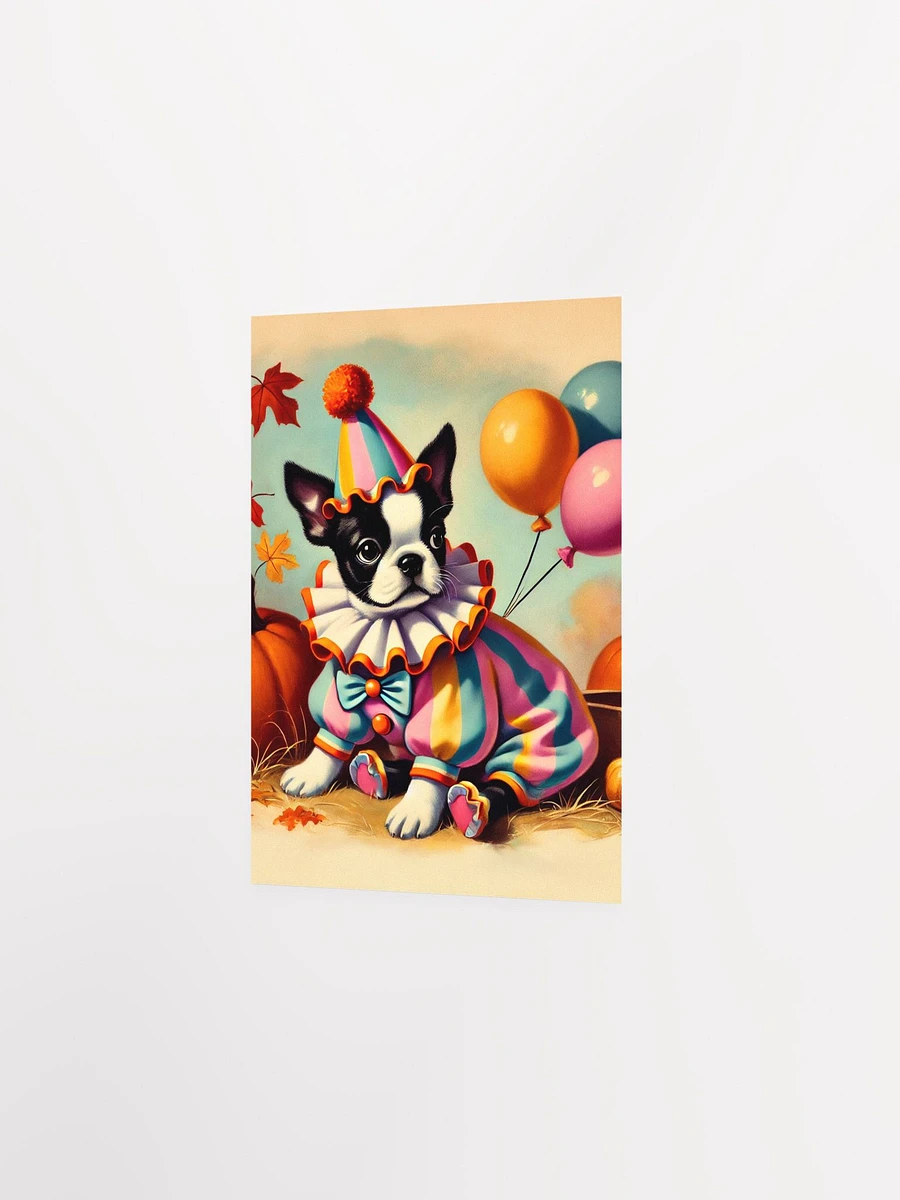 Whimsical Clown Boston Terrier Puppy Premium Poster product image (10)