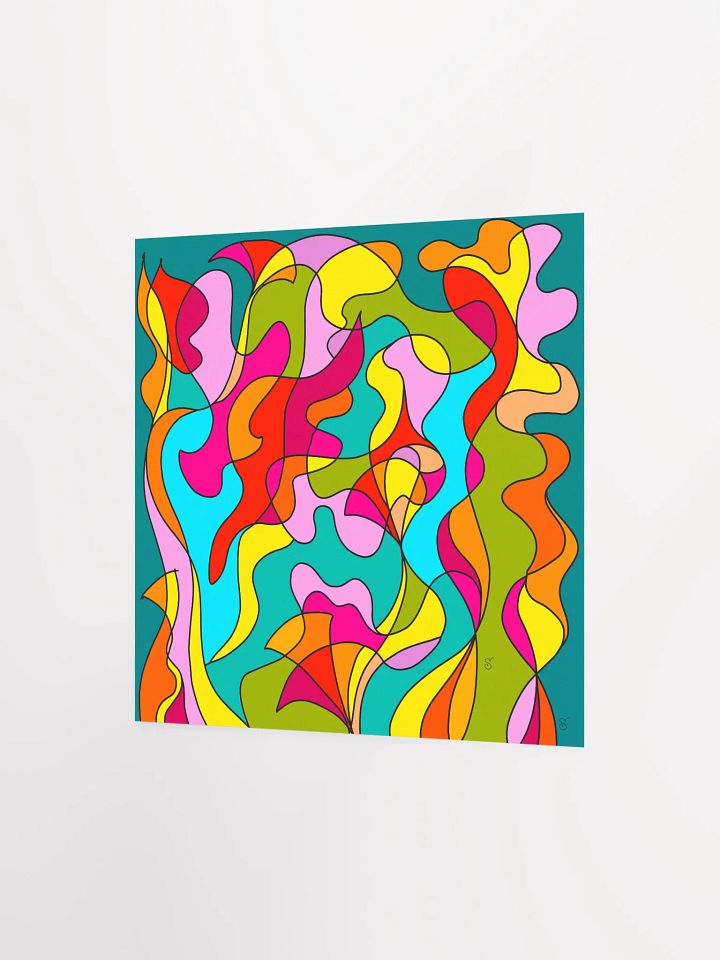 Vibrant Interlocking Shapes Poster - Abstract Square No. 6 product image (2)