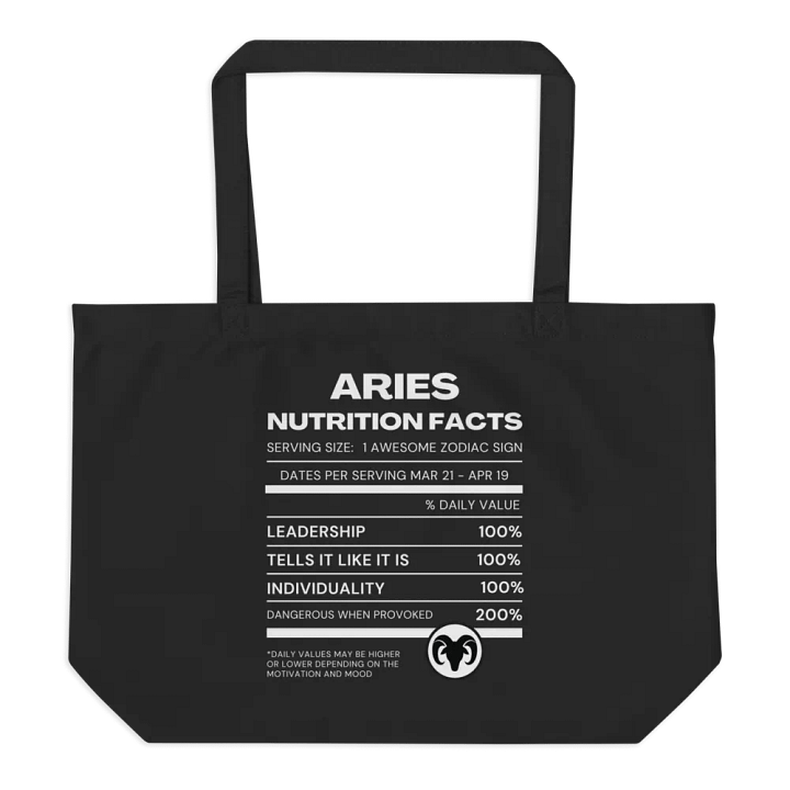 Aries Nutrition Facts Tote product image (1)