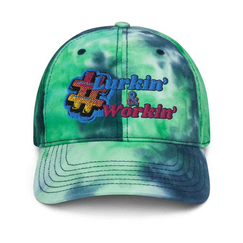 Lurkin' & Workin' Tie-Dye Hat product image (1)