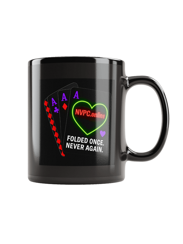 Black Folded "Folded Once - Never Again" Mug - Neon Edition product image (1)