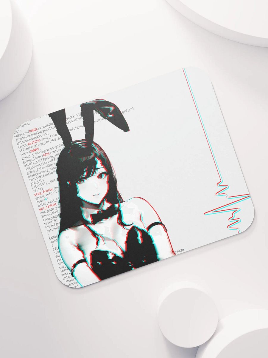 Panic Glitchy Bunnygirl Mousepad product image (7)
