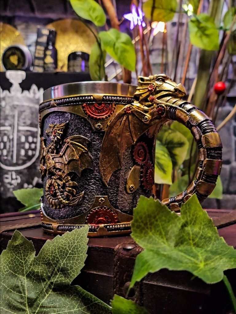 The Armored Kingdom Yellow Mechanical Dragon Mug product image (5)