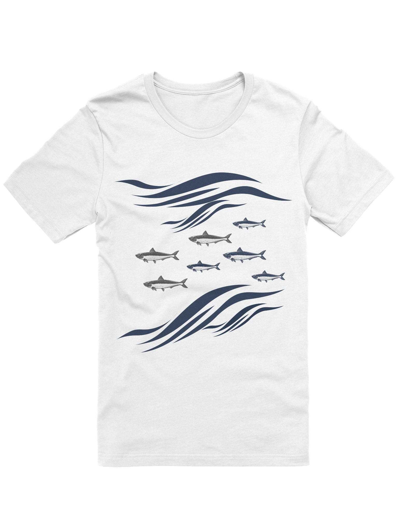 Sardines In Waves Supersoft Lightweight T-Shirt product image (1)